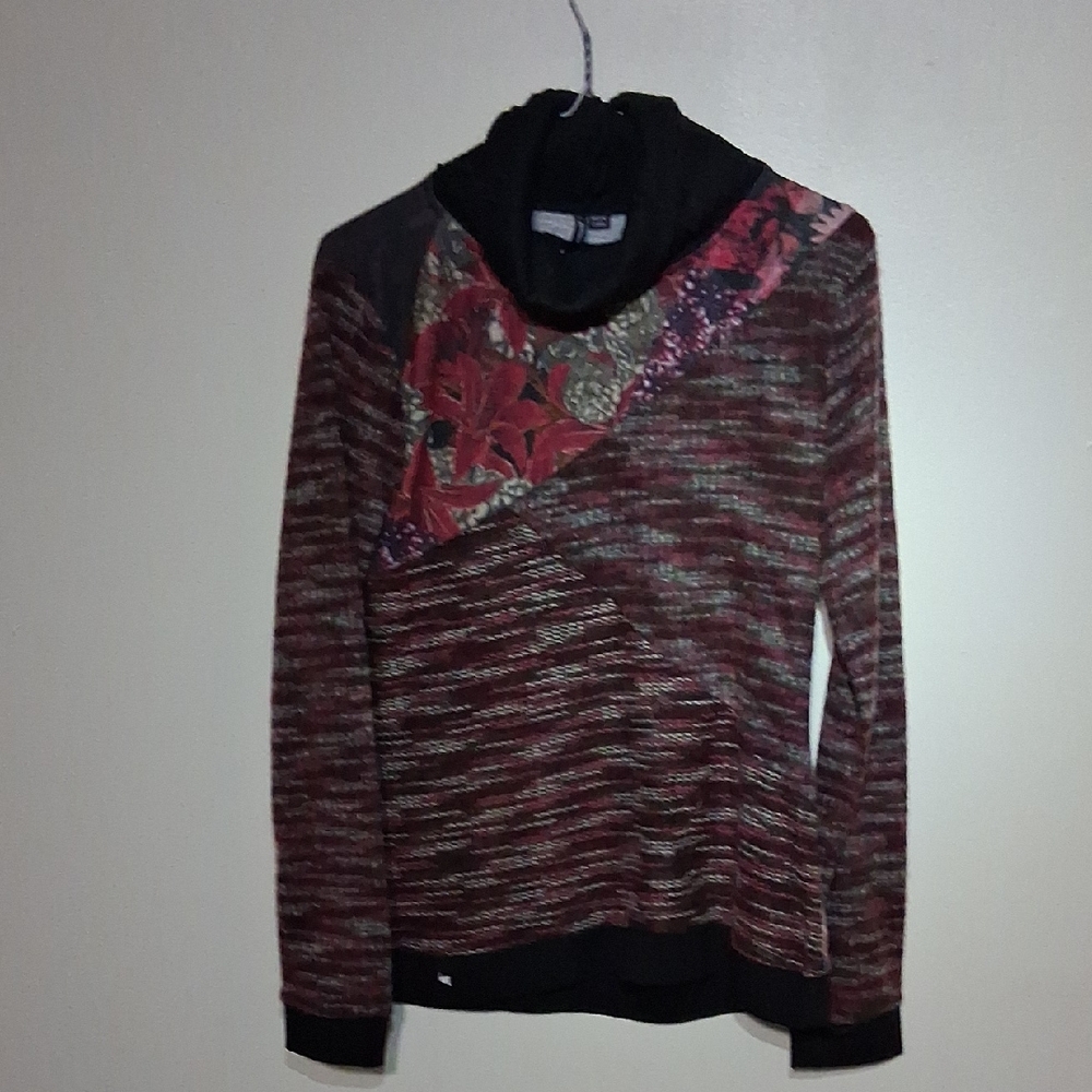 Elegant Multicolor Cowl Neck Sweater